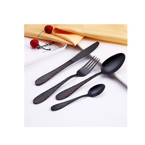 Ensemble de couverts de banquet en acier inoxydable à poignée antique miroir en argent et or pour ensemble d'utilisation de mariage - Product Image 1