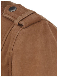 2025 arrivée femmes conception couleur bloc Blazer manteau en cuir véritable veste personnalisée de haute qualité hommes veste en cuir en gros - Product Image 4