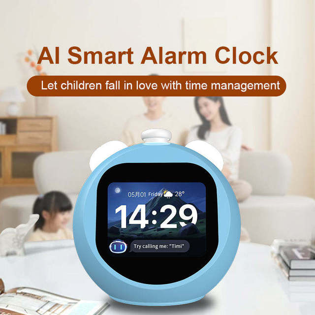 Kids AI Smart Speaker Early Education Learning Voice Control Time Management Alarm Clock
