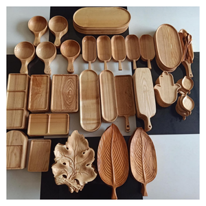 ถาดไม้เสิร์ฟอาหาร ทำด้วยมือจากไม้เนื้อแข็งธรรมชาติ สำหรับใช้ในบ้าน โรงแรม ร้านอาหาร - แคริลิน - Product Image 1