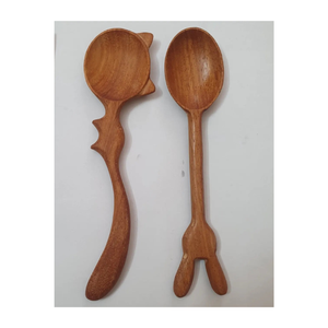 Ustensiles de cuisine en bois naturel-Cuillère à soupe à long manche pour la cuisine domestique-Cuillère en bois artisanale écologique - Product Image 5