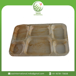 100% assiettes à dîner en feuille de palmier biodégradables naturelles assiettes portionnées jetables pour les fêtes de restauration directement de l'Inde pour les mariages - Product Image 2