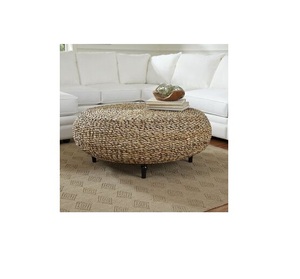 Muebles de mimbre para exteriores naturales de estilo elegante, balcón, patio, mesa de ocio y silla, mesa y silla de mimbre hechas a mano para Patio - Product Image 1