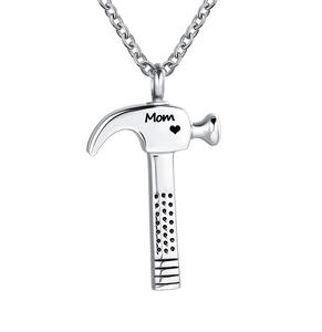 Mom Hammer Construction Tool Urn Necklace for <b>Ashes</b> Laborer Cremation <b>Keepsake</b> Memorial Pendant Jewelry Dad Mom Custom Size - Product Image 5
