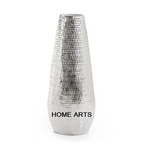 Vase à fleurs rond de qualité supérieure, vase à fleurs en aluminium argenté de conception de créateur, fabriqué dans l'industrie des arts pour la maison - Product Image 5