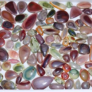 Cabochon de jaspe impérial naturel de forme et de taille mélangées Pierres précieuses de quartz en vrac pour la fabrication de bijoux - Product Image 5