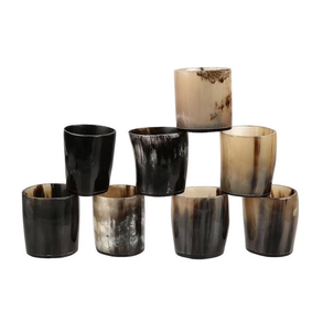 Verre en corne de buffle Fourniture d'usine Verre en corne fabriqué à la main Potable Design luxueux Verre en corne de buffle naturel - Product Image 2