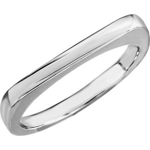 Stuller 14KW Fashionable Titanium <b>Ring</b> 50873:102P Stackable Inlay Gold Plated 18K Vintage and Trendy Style for Wedding - Product Image 1