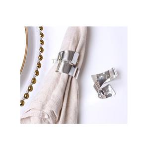 Anillo para Servilletas de Acero Inoxidable de la Más Alta Calidad, Juego de Seis Anillos para Servilletas con Forma Personalizada para Uso en Hoteles, Bodas y Fiestas - Product Image 3