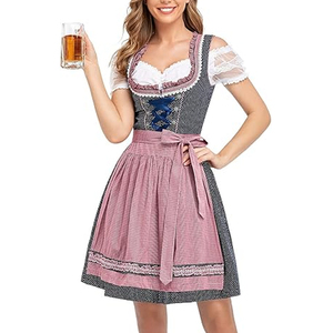 Vestido de moda para mujer, vestido Dirndl alemán, disfraces de Oktoberfest, disfraz Dirndl, vestido informal para mujer - Product Image 3
