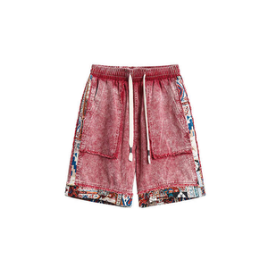 Customization Men Fashion Stretch Causal <b>Shorts</b> <b>Denim</b> <b>Shorts</b> <b>Red</b> Black <b>Denim</b> Men's <b>Shorts</b> Fabric Hip Hop Canvas - Product Image 4