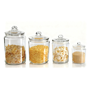 Juego de Recipientes de Vidrio de Gran Capacidad para Almacenamiento, Directo de Fábrica, para Organizar Pasta, Cereales y Harina en la Cocina o Despensa - Product Image 1