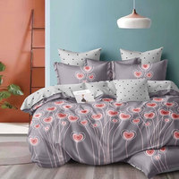 Nouveau Redheart Super King Size 300tc ensemble de literie en microfibre écologique impression réactive moderne housse de couette drap-housse
