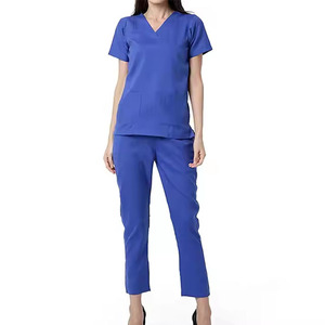 Clínica Dental 100% conjuntos de uniformes de Enfermería de algodón puro manga corta uniformes médicos mujeres hombres uniformes quirúrgicos de Hospital - Product Image 1