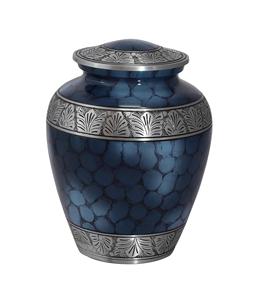 Urna de cremación para adultos grabada en plata para cenizas humanas-Urna de cenizas conmemorativas funerarias hechas a mano-Urna de entierro grande-Bolsa incluida - Product Image 2