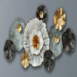 Espejos de pared con marco de metal grande negro moderno, decoración del hogar, espejo de marco de metal colgante con estante funcional - Product Image 2