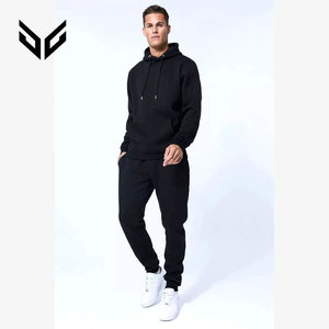 Chándal de lana técnico ajustado de estilo moderno para hombre, color negro, duradero, ideal para correr en el gimnasio, ropa informal relajada, temporada de invierno, talla XL - Product Image 3