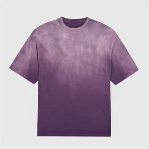 T-shirt de lavage à l'acide respirant et à séchage rapide pour hommes à vendre/Utilisation décontractée et extérieure Stock T-shirt de lavage à l'acide pour hommes - Product Image 4