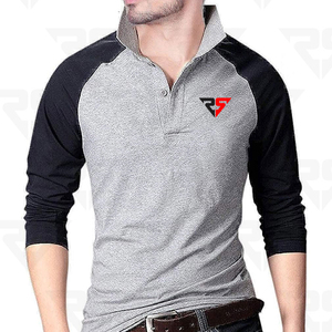 Camisetas de Oficina RS Premium, Manga Larga, Color Sólido, Corte Regular, Bordadas, con Logotipo Personalizado, Poliéster/Algodón - Product Image 3