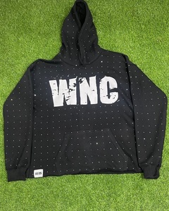 Strass personnalisé sans cordes sérigraphie Logo éponge français surdimensionné lourd coton lavé à l'acide hommes sweats à capuche Vintage survêtements - Product Image 2