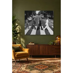 Impression sur toile Fida Black and White Abbey Road Crosswalk - Product Image 2