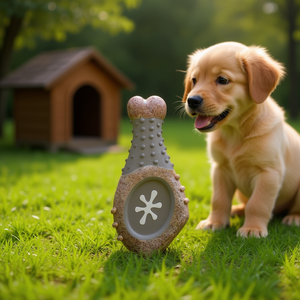 Interactive Chicken Leg <b>Dog</b> Chew <b>Toy</b> with Beef Flavor <b>Treat</b> <b>Dispensing</b> for Furry Friends - Product Image 3