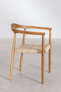 เก้าอี้ไม้สักและหวายสานเลานจ์ - Product Image 3