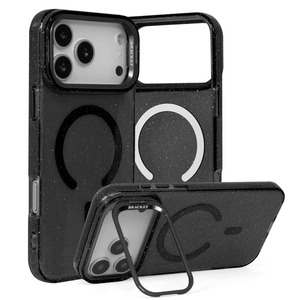 Funda Protectora Magnética Transparente Morada a Prueba de Golpes con Anillo de Soporte para Cámara para iPhone 15 16 17 18 Pro Max, Venta al Por Mayor - Product Image 1