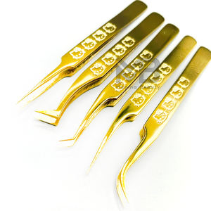 Pinzas para Pestañas de Acero Inoxidable Japonés al por Mayor con Punta Dentada Antiestática para Extensiones de Marca Privada - Product Image 2