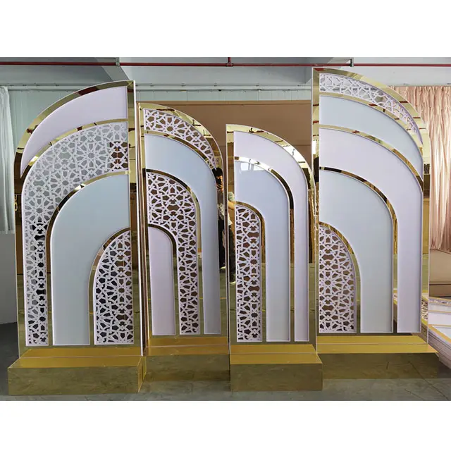 Luxurious Wedding Event Metal Backdrop Frames Wedding Party Rose gold Stainless Steel Frame New Design Reception Party Stage