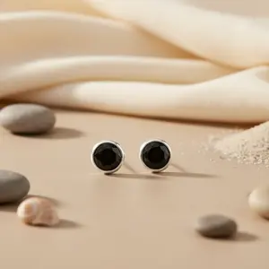 Pendientes de Plata 925 con Ónix Negro para Mujer, Accesorio de Moda para Uso Diario - Product Image 2