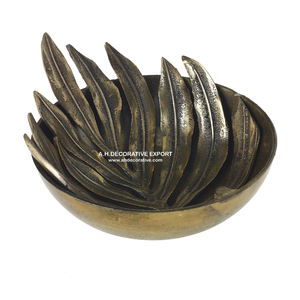 Bol de service en métal fini cuivre de haute qualité décoration de la maison décoration de mariage bols en métal ensemble de 2 - Product Image 4