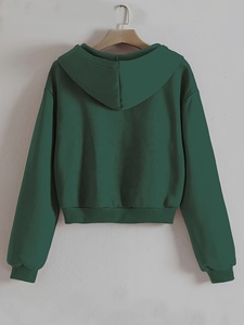Sudadera con Capucha para Mujer, Informal, de Invierno, 100% Algodón, Tejida, 300g, Antiencogimiento, de Alta Calidad, con Logotipo Frontal y Bolsillo Lateral, Precio Económico - Product Image 3