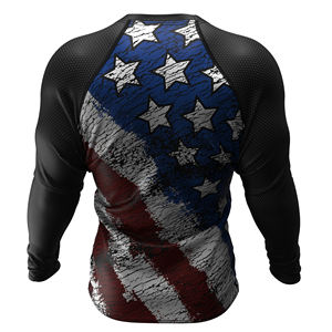 2023 hommes de haute qualité à manches courtes MMA Rash Guard Logo personnalisé impression par sublimation longue longueur Compression Gym Gear - Product Image 2