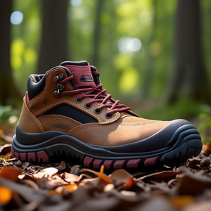 Bottes de sécurité en cuir Sherpa S3 EN20345 Taille 44 Marron/Rouge - Une chaussure de sécurité durable et élégante - Product Image 3