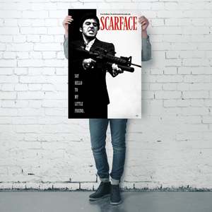 Al Pacino's Scarface <b>Poster</b> Say Hello to My Little Friend Modern Design Style for Wall Decor - Product Image 4