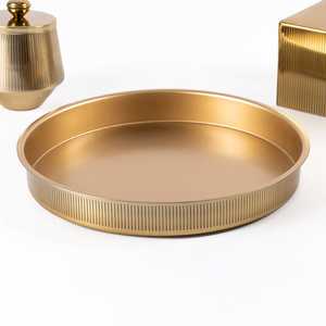 Plateau rond en aluminium d'or de vente chaude dans de haute qualité du fabricant et de l'exportateur indiens - Product Image 3