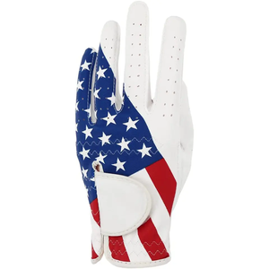 Guantes de golf de piel de oveja personalizados de primera calidad para mujeres, hombres y niños, gran calidad, cierre ajustable, deportes, logotipo en blanco, Material de cuero PU OEM - Product Image 2
