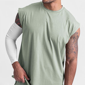 Camiseta sin Mangas Casual para Hombre, Bordado 3D, Protección UV, Secado Rápido, 100% Algodón, Color Personalizado, Ecológica y Transpirable - Product Image 2