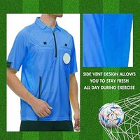 Uniforme de Árbitro de Fútbol VKT con Sublimación, Personalizable con Nombres/Números de Equipo, Manga Corta, Antibacterial, Secado Rápido