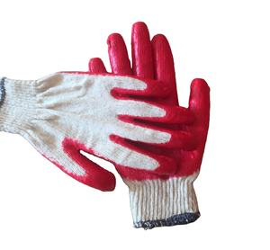 Gants de sécurité enduits de caoutchouc vietnamien Gants de travail anti-coupure avec semi-revêtement en latex pour le jardinage - Product Image 1