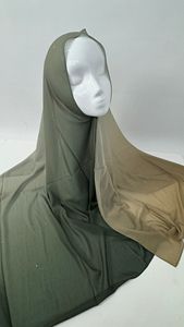 Mode dégradé de couleur en mousseline de soie Hijab avec diamant femmes musulmanes écharpe châle en mousseline de soie Hijab avec pierre - Product Image 3