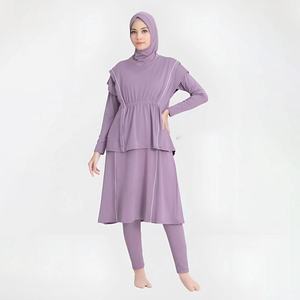Sudadera con Capucha Larga para Mujer y Leggings, Ropa Deportiva Modest, Ligera y Transpirable, Precio de Fábrica OEM ODM, Pedido al por Mayor - Product Image 2