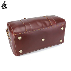 Sac de voyage en cuir véritable vintage personnalisable, sac de sport en cuir de vachette, bagage à main en cuir pour voyage - Product Image 3