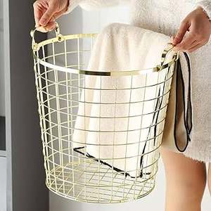 Panier à linge en métal de style nordique de meilleure qualité avec 4 roues pour dortoir salle de bain usage domestique meilleur panier à linge pour le tri du linge - Product Image 6