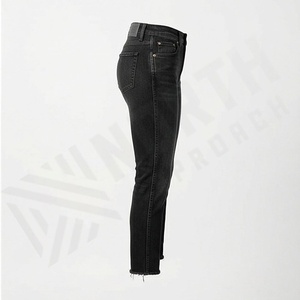Jean en denim décontracté pour femme grande taille, coupe droite, couleur personnalisée, respirant, fermeture éclair et boutonnière, qualité supérieure - Product Image 3
