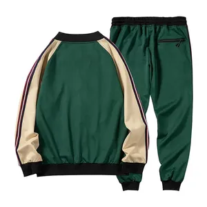 Ensembles de survêtement personnalisés pour hommes en coton uni respirant et écologique avec sweats à capuche et pantalons de jogging - Product Image 4