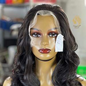 Genius Weft 100% Human Ready Ship Ups Cloudyhaircollection Fabricación transparente para peluca Frontal de encaje Onda del cuerpo vietnamita - Product Image 1