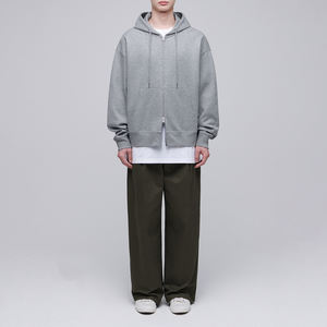 Zipper <b>Men</b> Hoodies Heavyweight Heather <b>Grey</b> color High Quality Fleece Full <b>Zip</b> <b>up</b> <b>Hoodie</b> Custom Embroidered <b>Hoodie</b> Double <b>Zip</b> <b>up</b> - Product Image 3