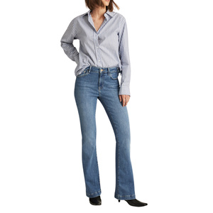 Jeans de Mujer al por Mayor, Personalizados OEM ODM, Mezclilla Premium, Cintura Media, Corte Regular, Casuales, Lisos, Producción Directa de Fábrica - Product Image 1